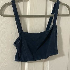 Blue Zara cropped tank